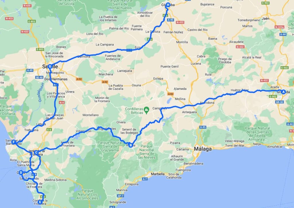 ruta en camper por andalucía